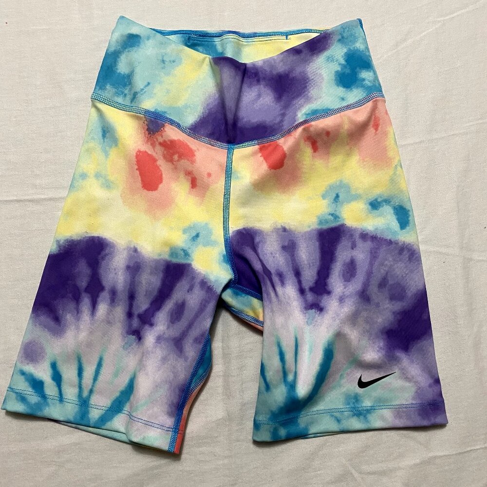 Nike Dri-fit Tie-dye Spandex Biker Shorts